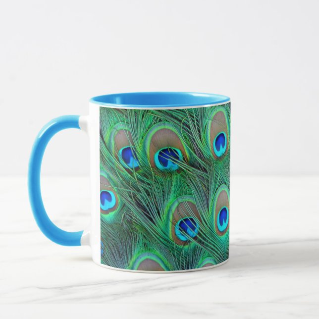 Peacock Feathers Mug (Left)