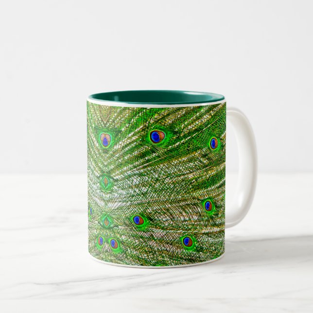 Peacock Feathers Mug (Front Right)