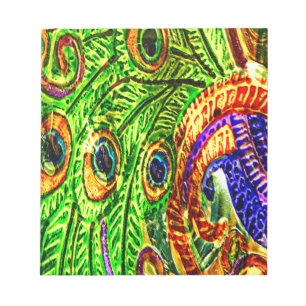 Peacock Feathers Notepad