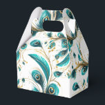 Peacock Feathers Party Treat Box<br><div class="desc">Party favour box is shown in a pretty peacock feathers print.
Customise this item and add to it or buy as shown.
Tip: Add a sticker to it with names and add some pretty ribbon.






Licensed Image



















Tip: Just add your great treats and add some festive ribbon.</div>