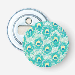 Peacock feathers pattern bottle opener