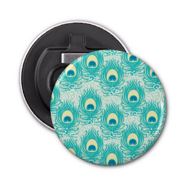 Peacock feathers pattern bottle opener (Front)