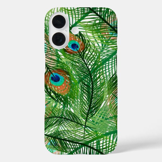 peacock feathers pattern Case-Mate iPhone case (Back)