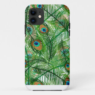 Peacock feathers pattern iPhone 11 case