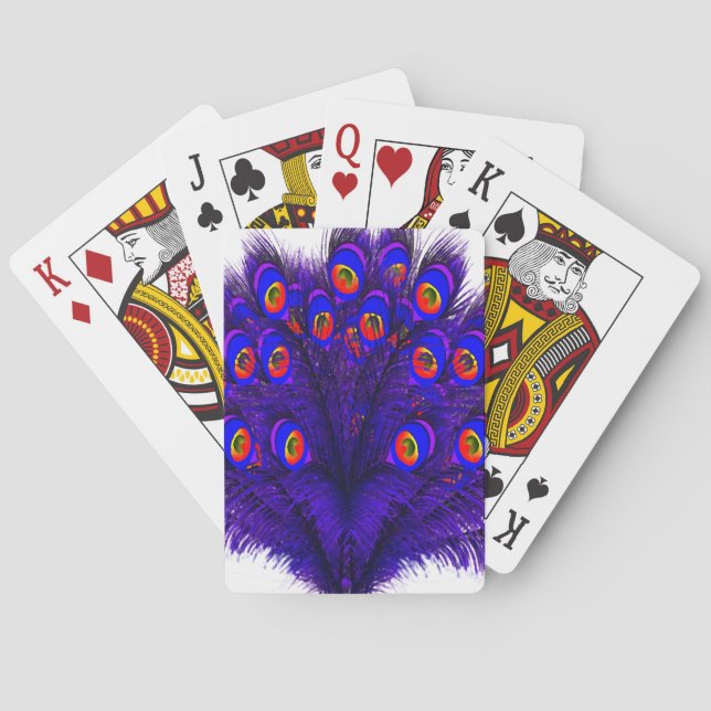 Peacock Feathers Playing Cards (Back)
