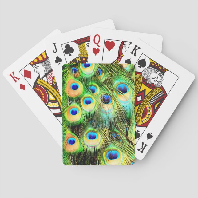 Peacock Feathers Playing Cards (Back)