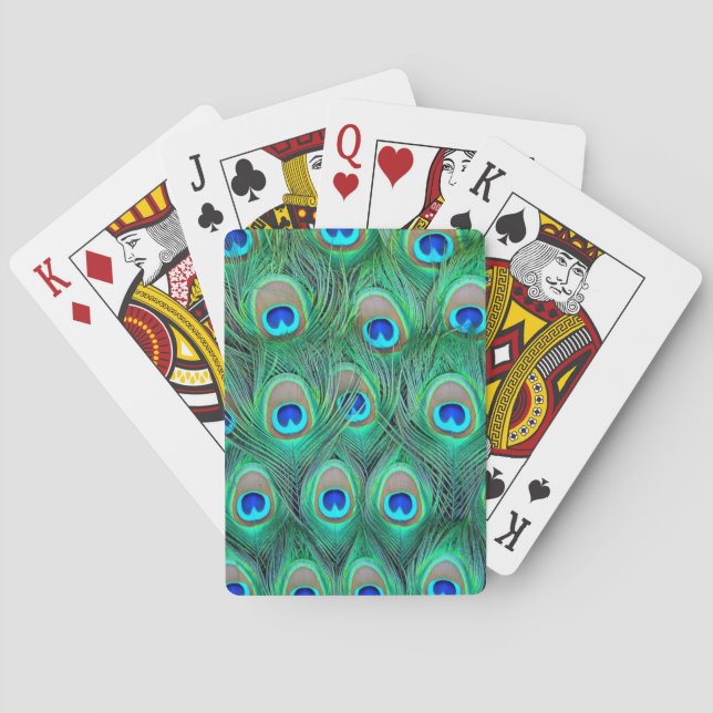 Peacock Feathers Playing Cards (Back)