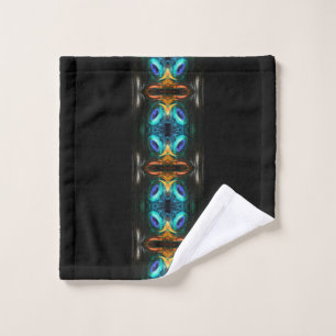Peacock feathers psychedelic repeating design    bath towel set