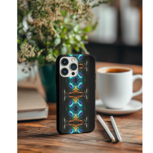 Peacock feathers psychedelic repeating design iPhone 11 pro case