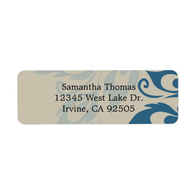 Peacock Feathers Return Address Label (Front)