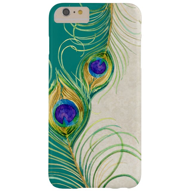 Peacock Feathers Royal Damask Personalised Names Case-Mate iPhone Case (Back)
