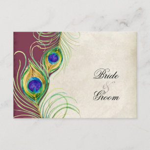 Peacock Feathers RSVP Response Cards