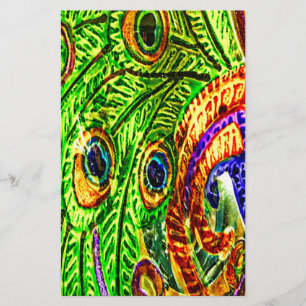 Peacock Feathers Stationery