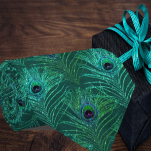 Peacock Feathers Teal Blue Neck Tie Necktie
