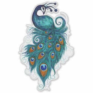 Peacock Feathers Teal Peacocks                    