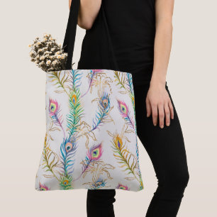 Peacock Feathers Tote Bag