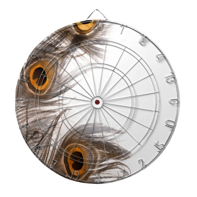 peacock Feathery background Dartboard (Front)