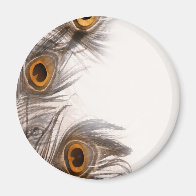 peacock Feathery background Magnet (Front)