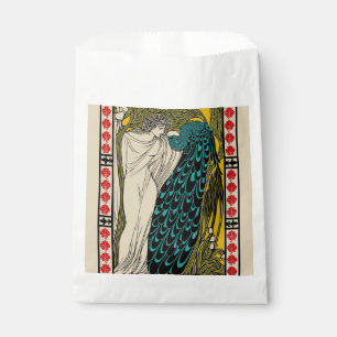 Peacock Fine Art Bird Nouveau Favour Bag