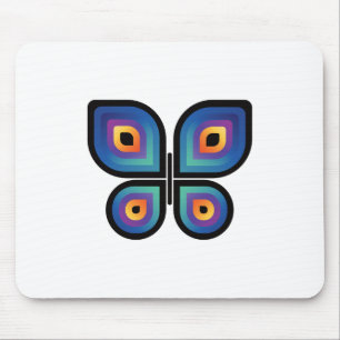 Peacock Flame Butterfly Mouse Pad