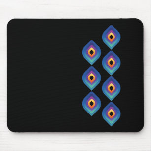 Peacock Flame (Vertical) Mouse Pad