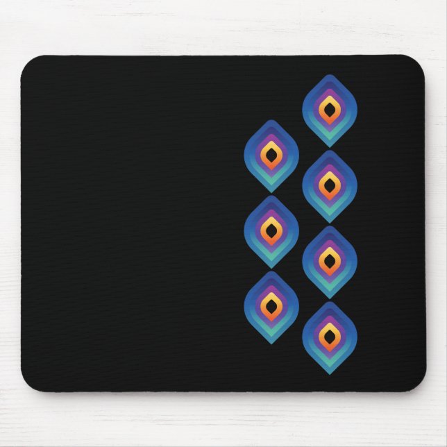 Peacock Flame (Vertical) Mouse Pad (Front)
