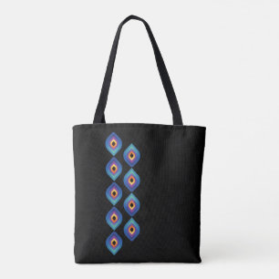 Peacock Flame (Vertical) Tote Bag