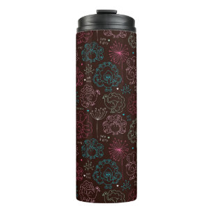 peacock flower india wallpaper vintage thermal tumbler