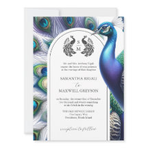 Peacock Formal Wedding Invitations