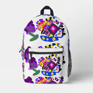 Peacock fun cool printed backpack