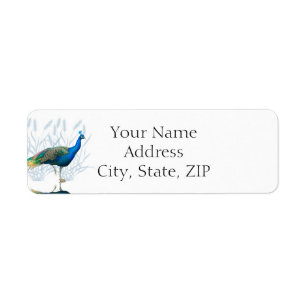 Peacock Garden Anniversary Return Address Label