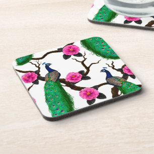 Peacock garden coaster