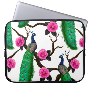 Peacock garden laptop sleeve