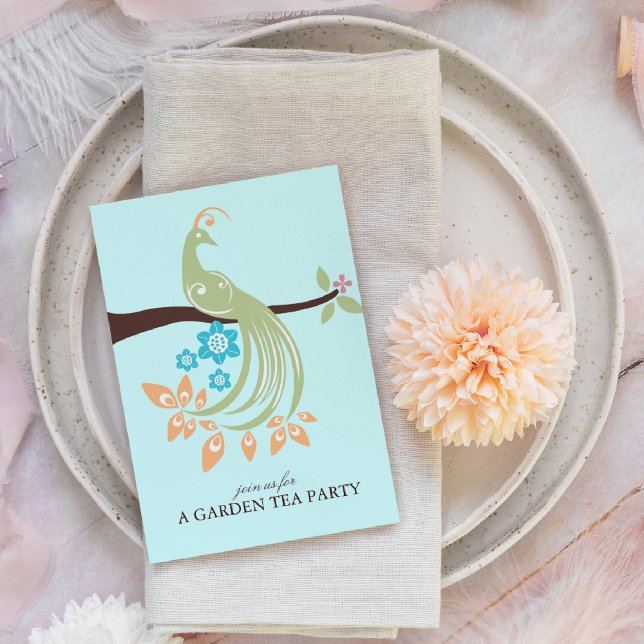Peacock Garden Party Invitations (Creator Uploaded)