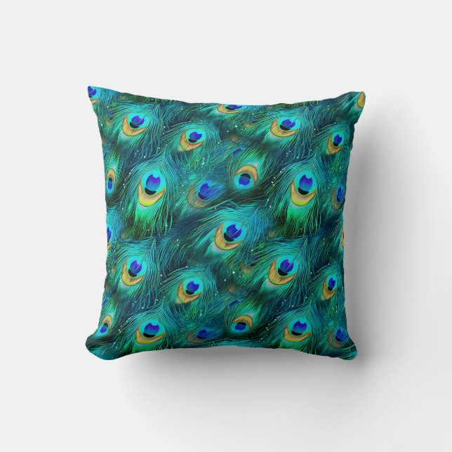 Peacock Glory Cushion (Front)