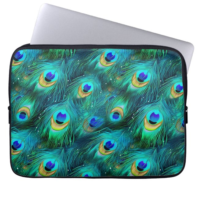Peacock Glory Laptop Sleeve (Front)
