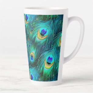 Peacock Glory Latte Mug