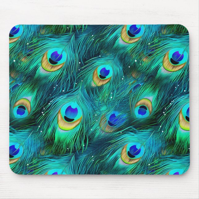 Peacock Glory Mouse Pad (Front)