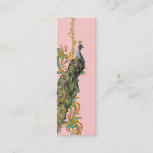 Peacock Gold Filigree Business/Profile Card