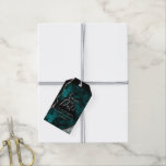 Peacock Green Rose Gold Agate Marble Save the Date Gift Tags<br><div class="desc">Peacock Teal Green & Rose Gold Foil Watercolor Marble Agate Gilded Geode Design,  with Modern and Script fonts. Trendy and Chic Wedding Save the Date Gift Tags! 

~ Check my shop to see the entire wedding suite for this design!</div>