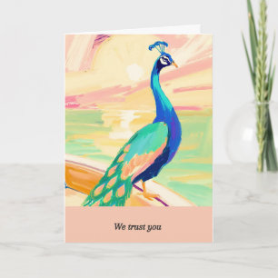 peacock happy birthday card