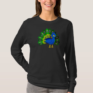 Peacock Heart Love Cute Birds Animal Graphic T-Shirt