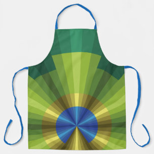Peacock Illusion All-Over Print Apron