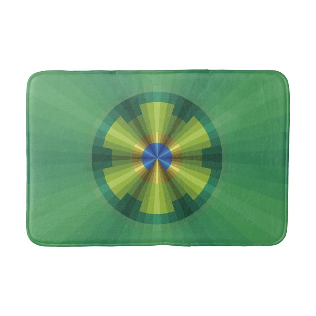 Peacock Illusion Bath Mat (Front)