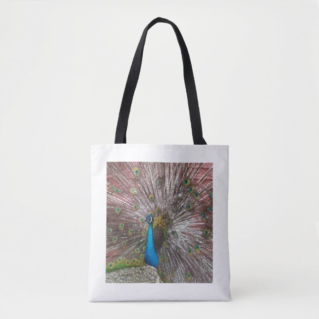 Peacock Image Tote Bag (Front)