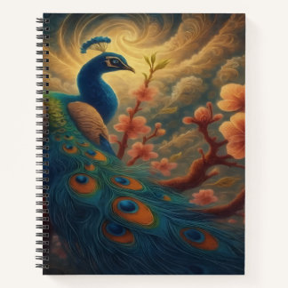 Peacock in Blossom Notebook