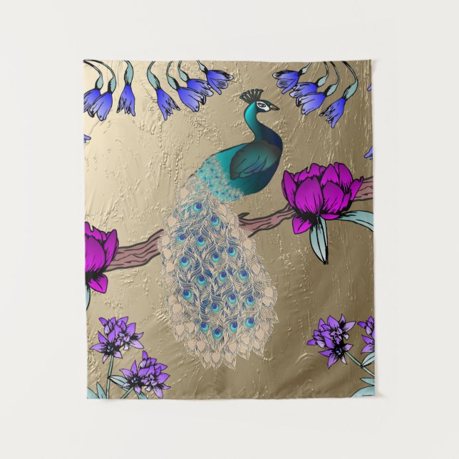 Peacock In Gold Tapestry (Front)