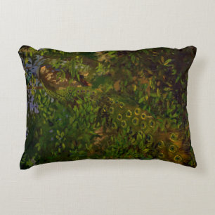 Peacock in the Woods (by Abbott Henderson Thayer) Decorative Cushion