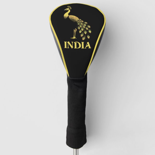 Peacock India National Bird Golf Head Cover (Front)