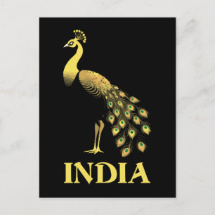 Peacock India National Bird Postcard
